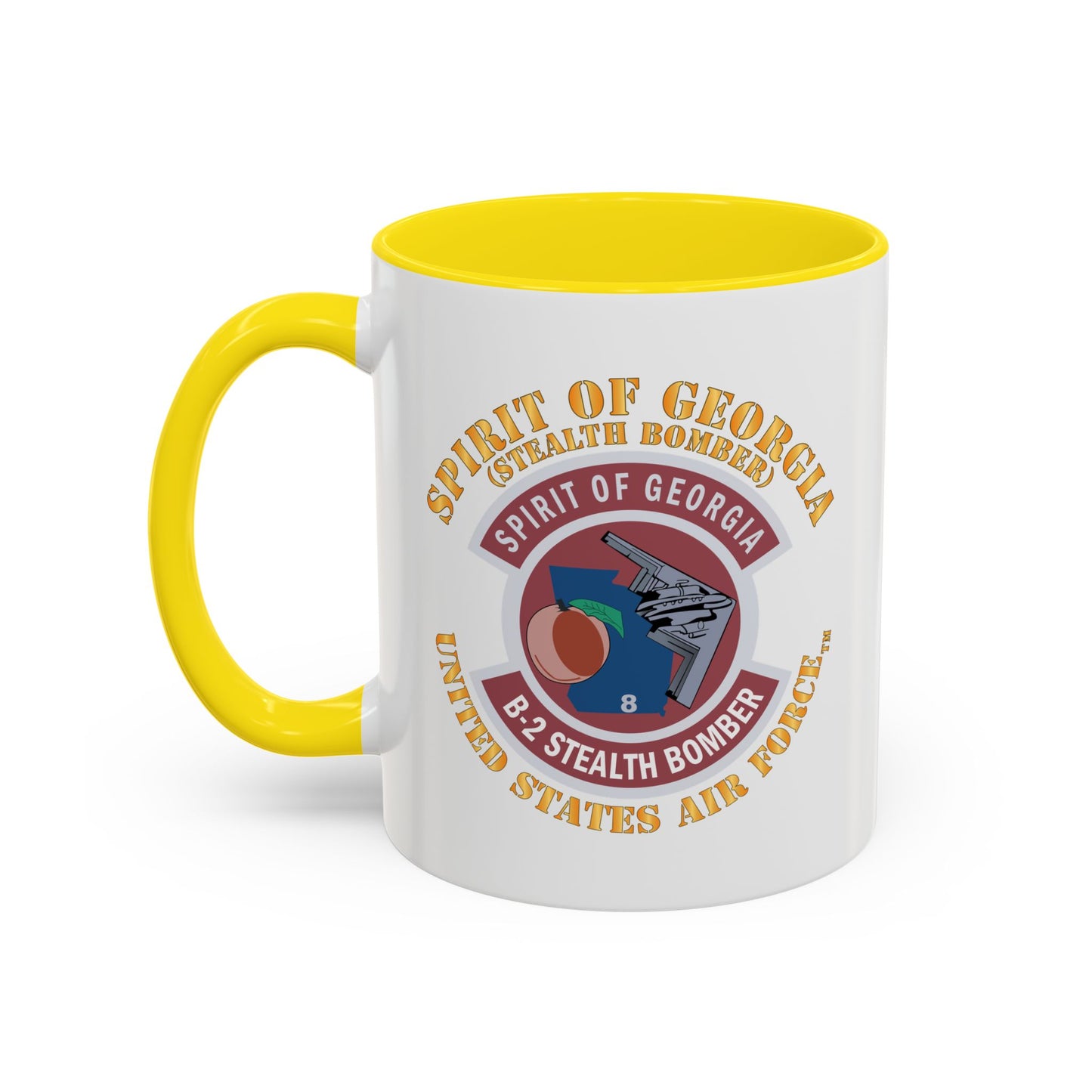 Accent Coffee Mug (11oz & 15oz) - USAF - B2 - Spirit of Georgia - Stealth Bomber X 300