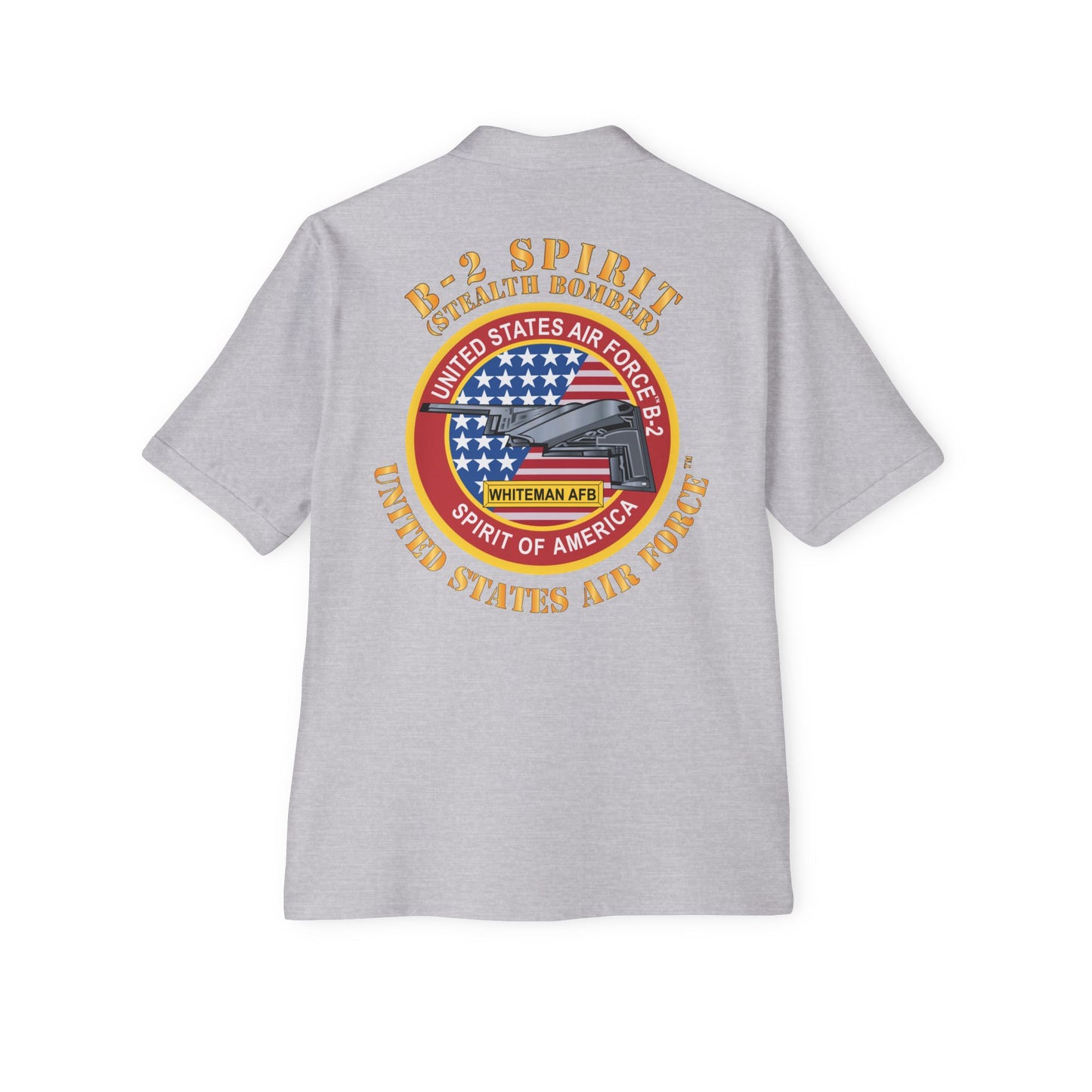 Men's Piqué Polo - USAF - B2 - Spirit - Stealth Bomber X 300