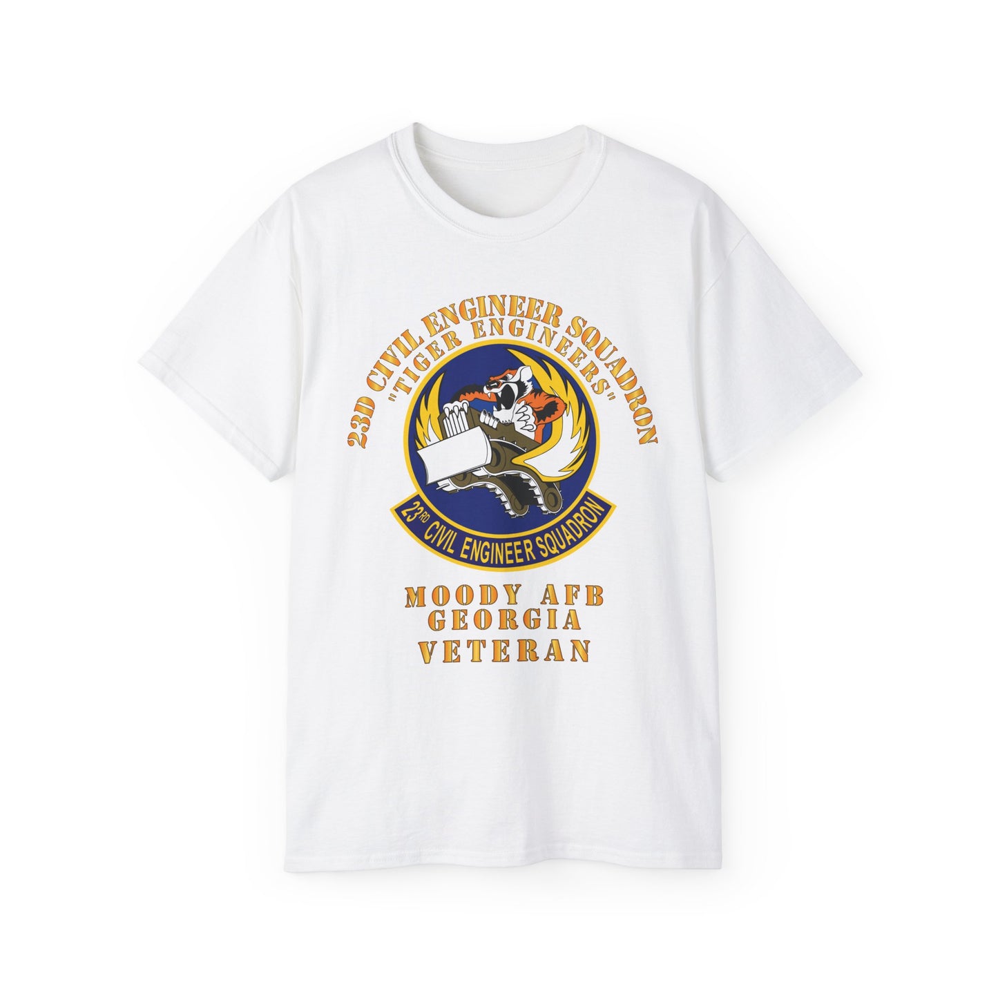 Unisex Ultra Cotton Tee - USAF - 23d Civil Engineer Squadron - Tiger Engineers - Moody AFB, GA