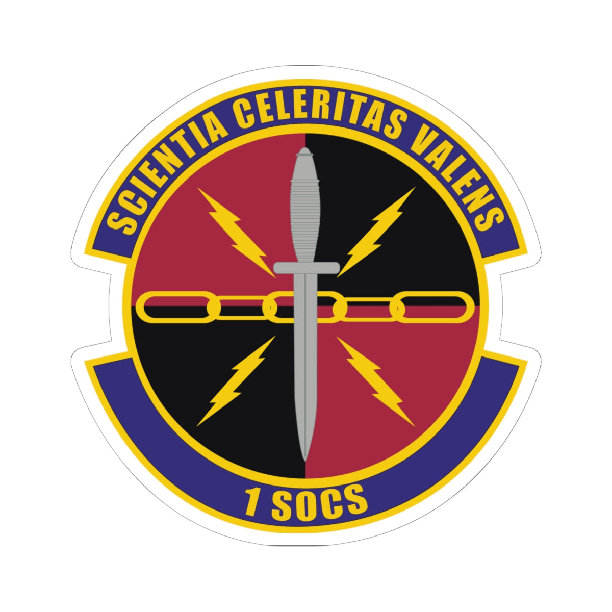 Kiss-Cut Stickers - USAF - 1st Special Operations Communication Squadron wo txt