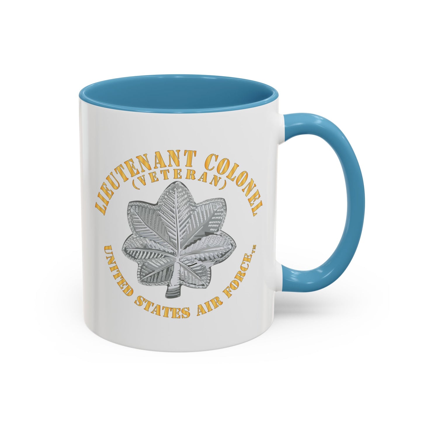 Accent Coffee Mug (11oz & 15oz) - USAF - Lieutenant Colonel - LTC - Veteran - TM X 300