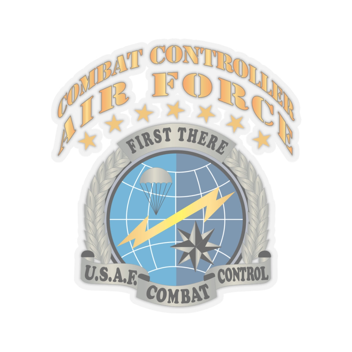 Kiss-Cut Stickers - USAF - Combat Controller X 300