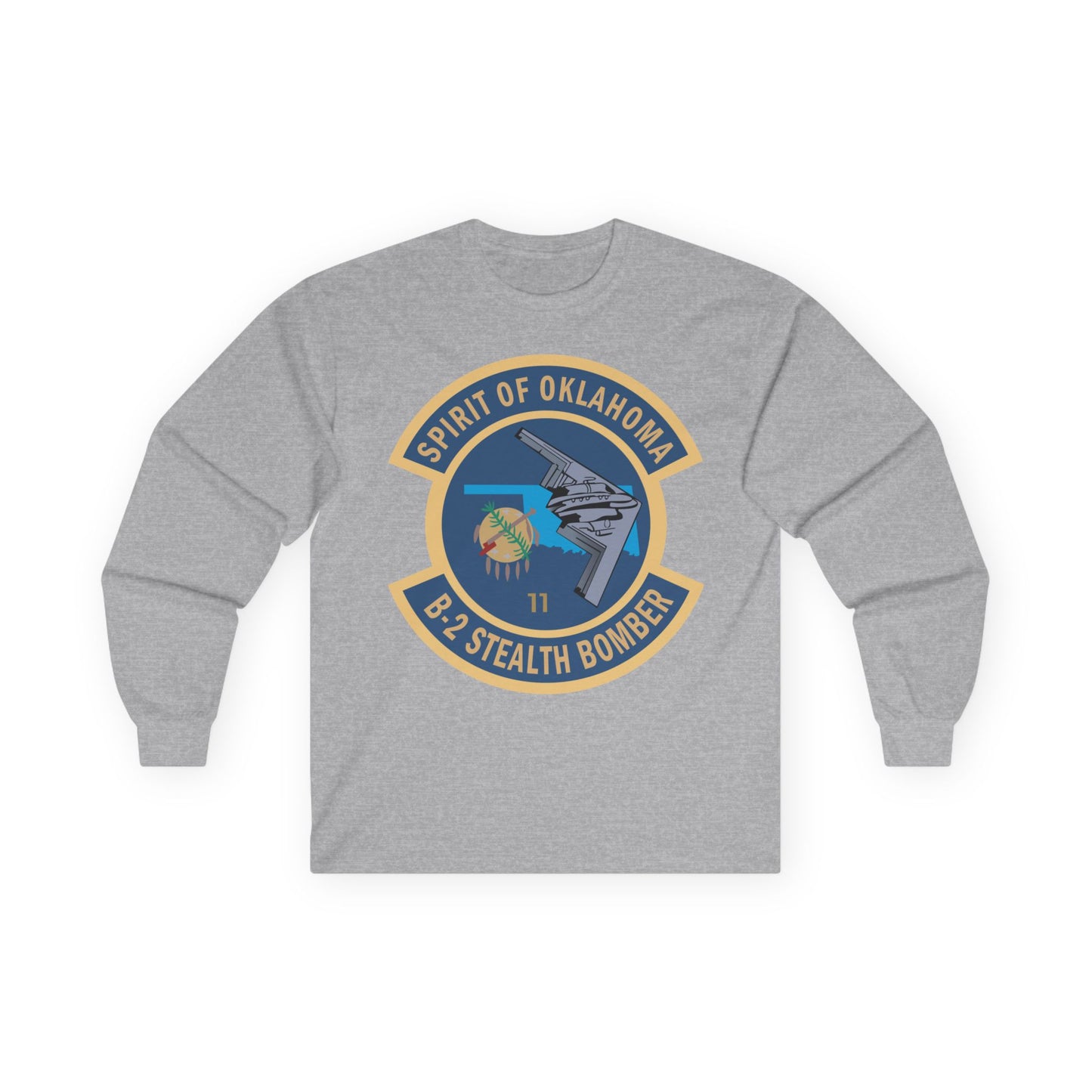 Unisex Ultra Cotton Long Sleeve Tee - USAF - B2 - Spirit of Oklahoma - Stealth Bomber wo txt X 300