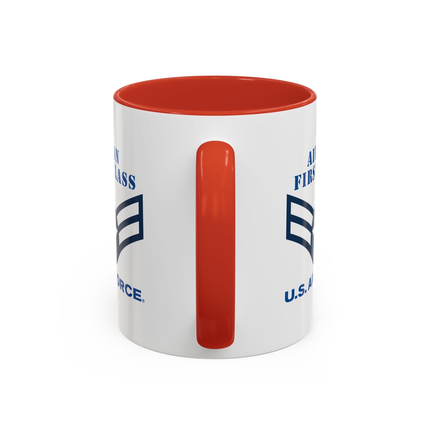 Accent Coffee Mug (11oz & 15oz) - USAF - Airman - First Class (E3) - 2020 - US Air Force w Text X 300