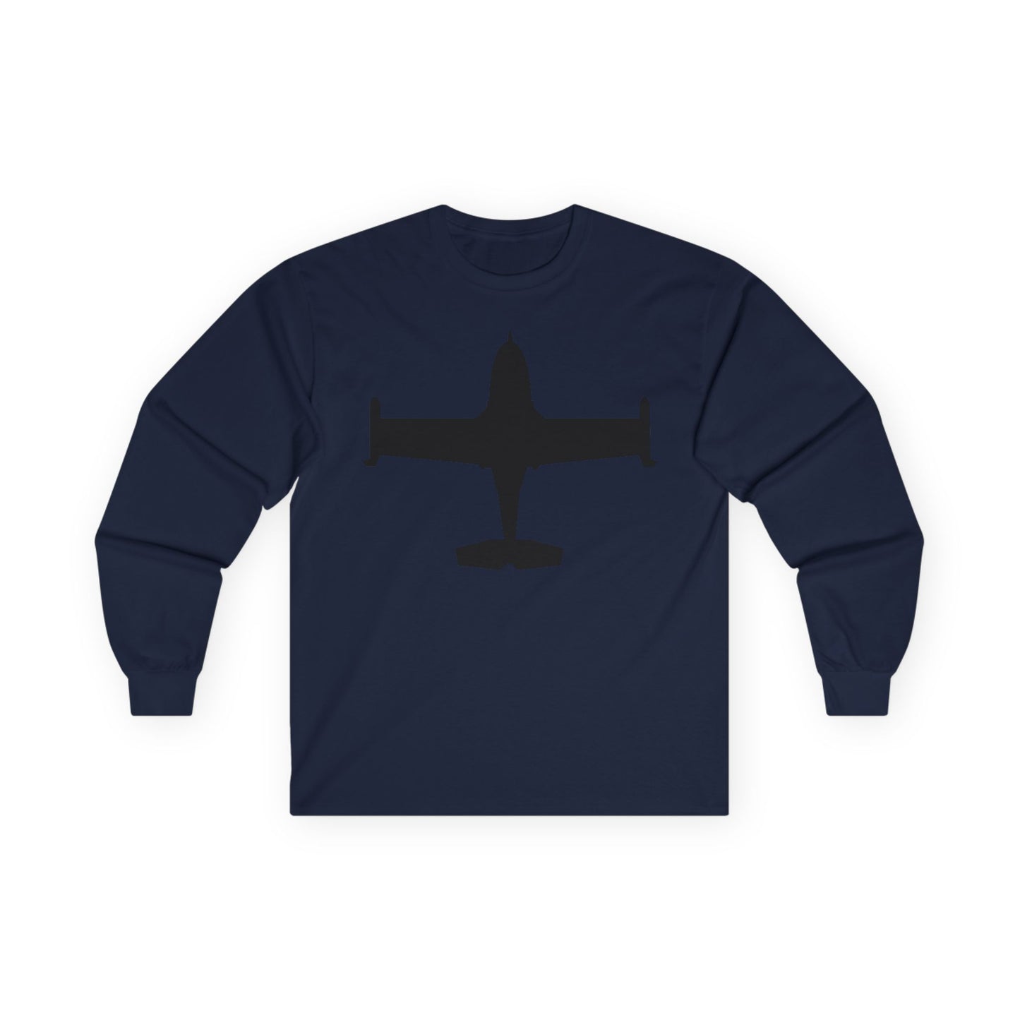 Unisex Ultra Cotton Long Sleeve Tee - Aircraft - A-37-Trainer - Top - Silhouette X 300