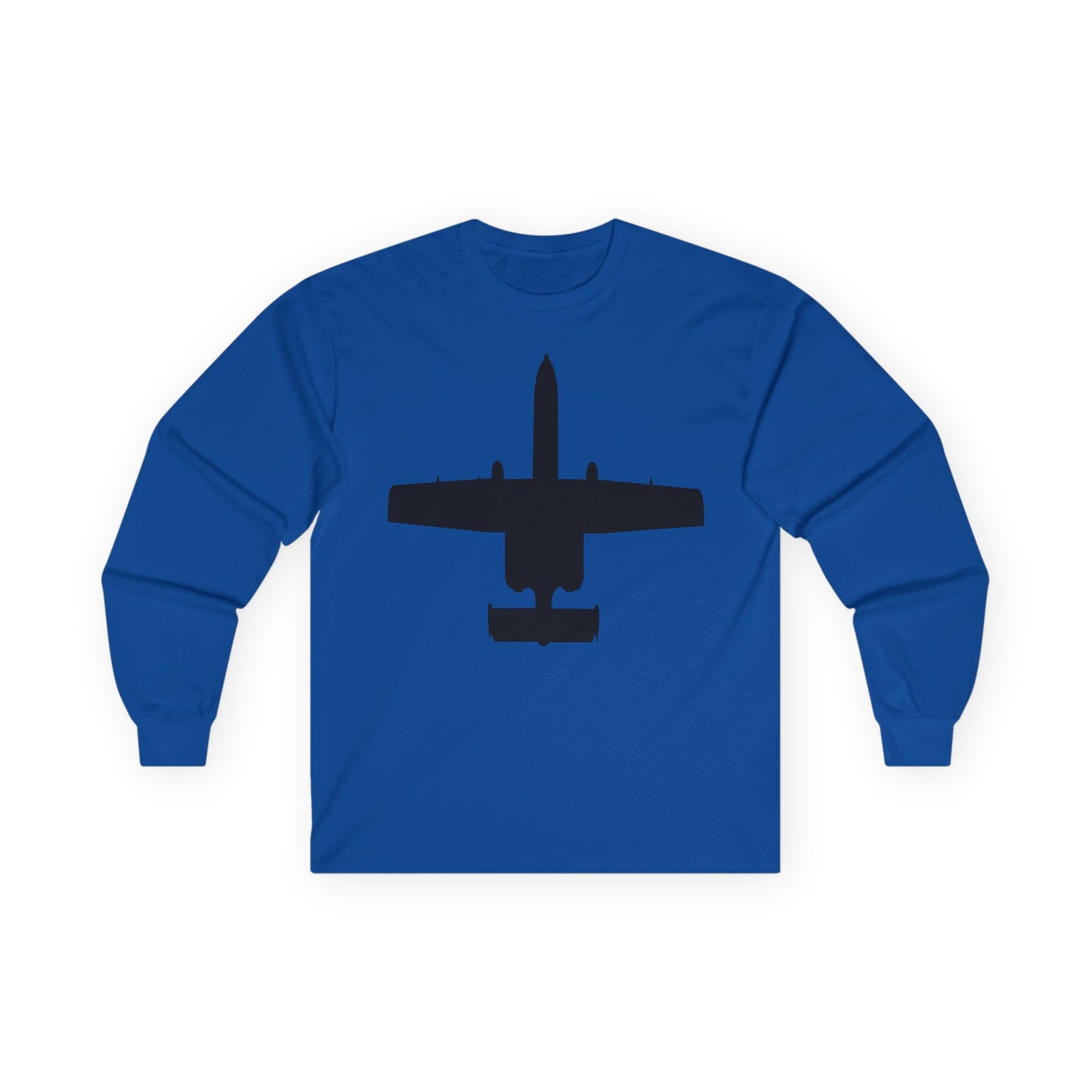 Unisex Ultra Cotton Long Sleeve Tee - Aircraft - USAF - A-10 Thunderbolt II - Top - Silhouette X 300