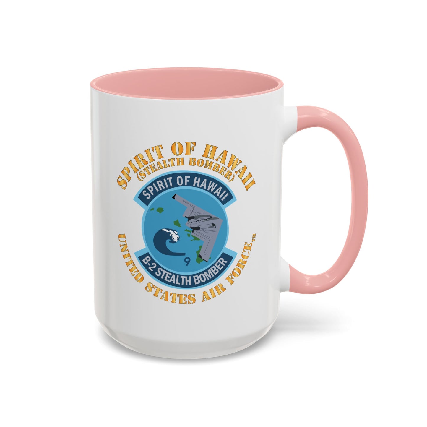 Accent Coffee Mug (11oz & 15oz) - USAF - B2 - Spirit of Hawaii - Stealth Bomber X 300
