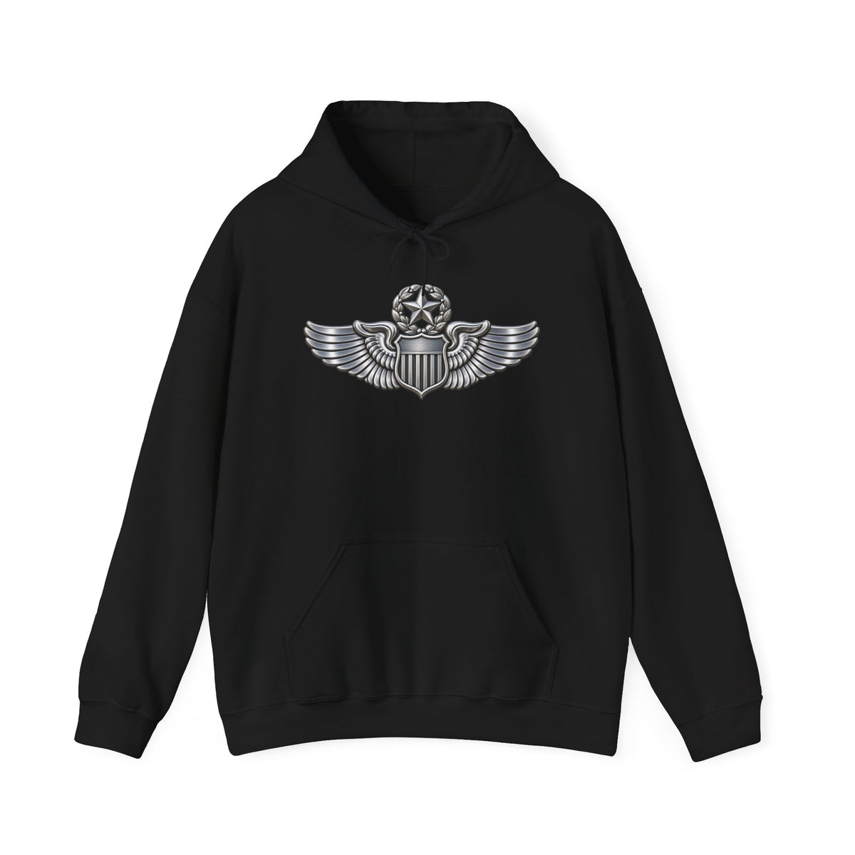Unisex Heavy Blend Hooded Sweatshirt - USAF - Master Pilot Badge wo txt - 3D - Enhanced