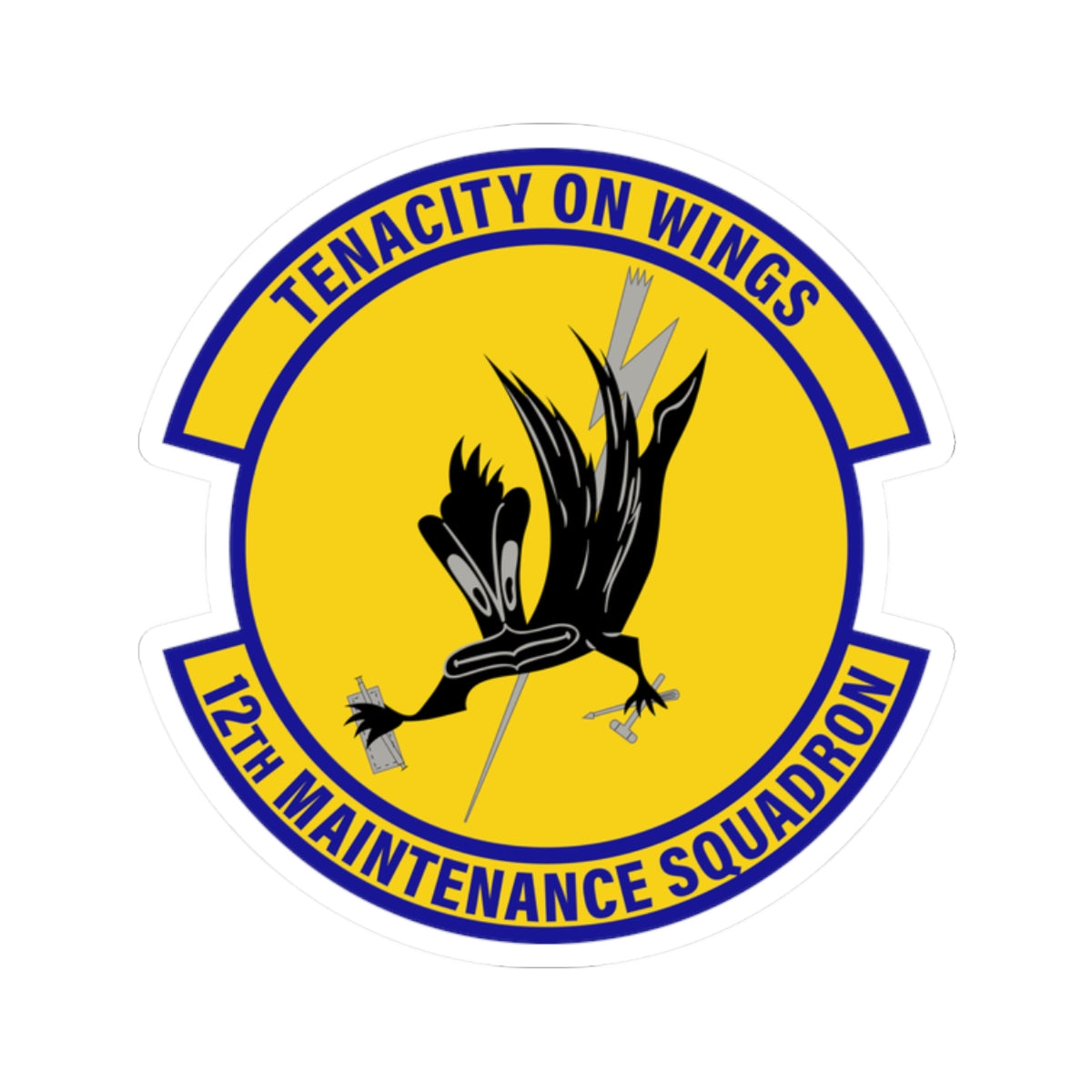 Kiss-Cut Stickers - USAF - 12th Maintenance Sq wo txt