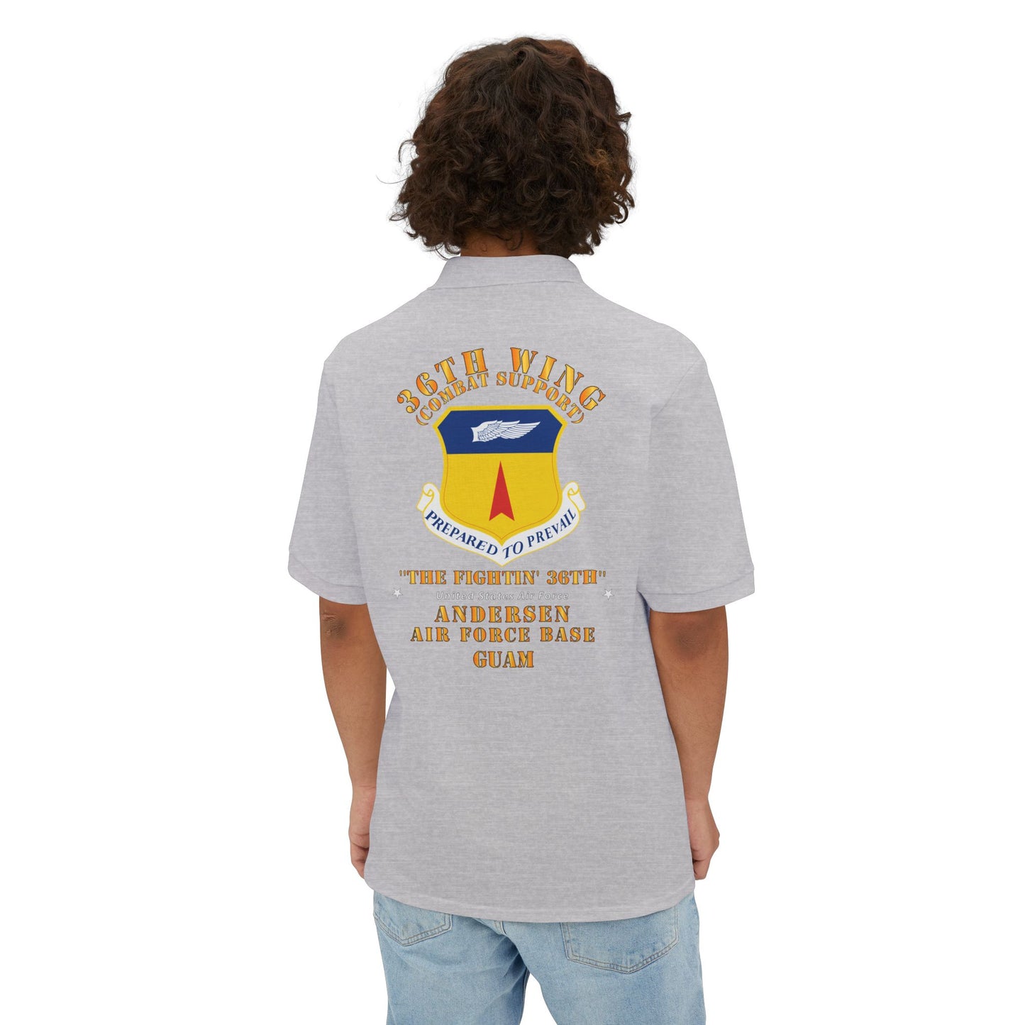 Men's Piqué Polo - USAF - 36th Wing - Anderson AFB - Guam