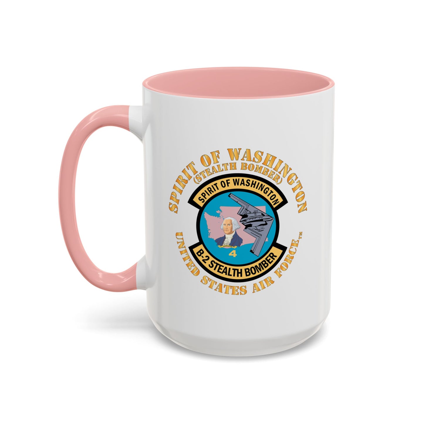 Accent Coffee Mug (11oz & 15oz) - USAF - B2 - Spirit of Washington - Stealth Bomber X 300