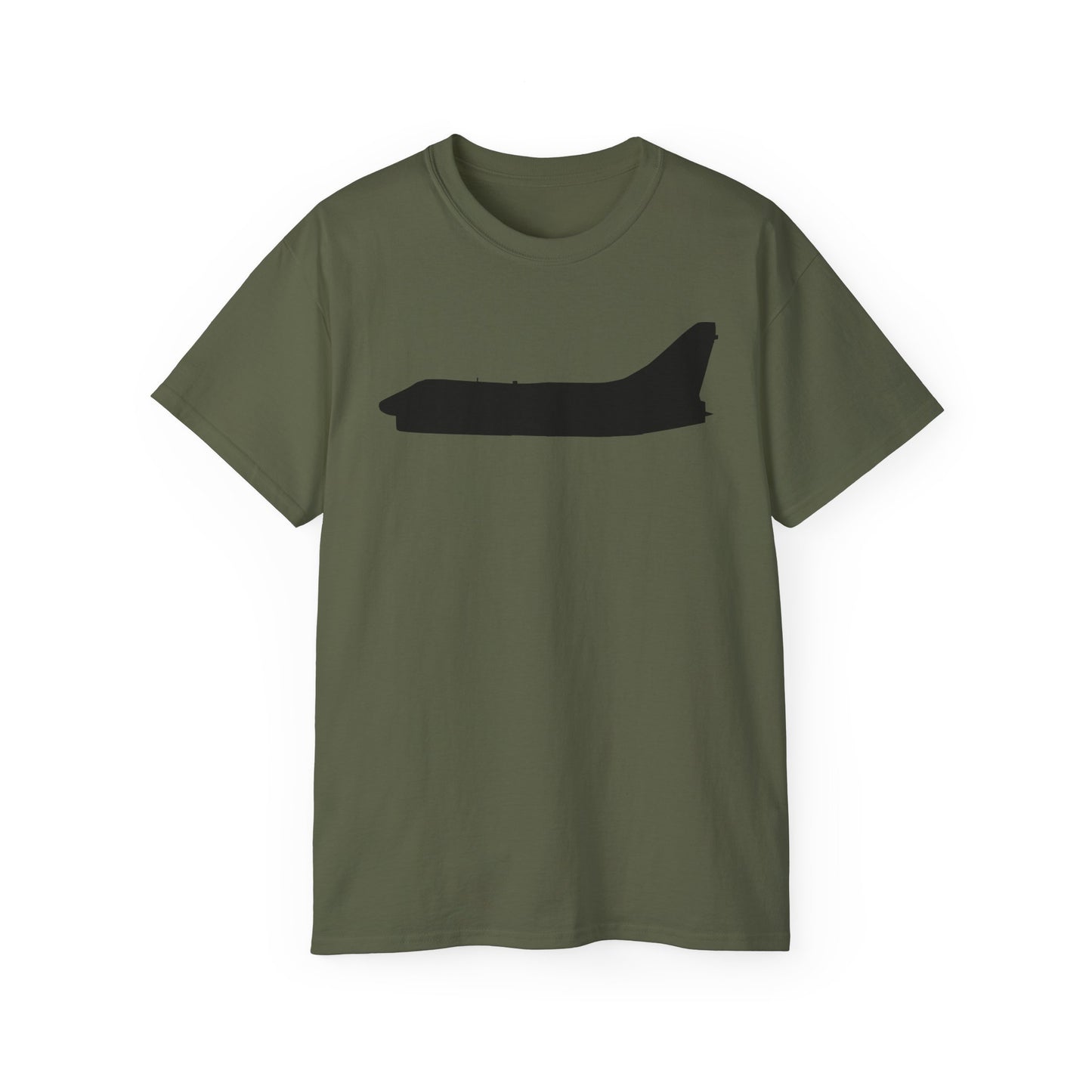 Unisex Ultra Cotton Tee - Aircraft - Navy - A-7B Corsair II - Side - Silhouette X 300