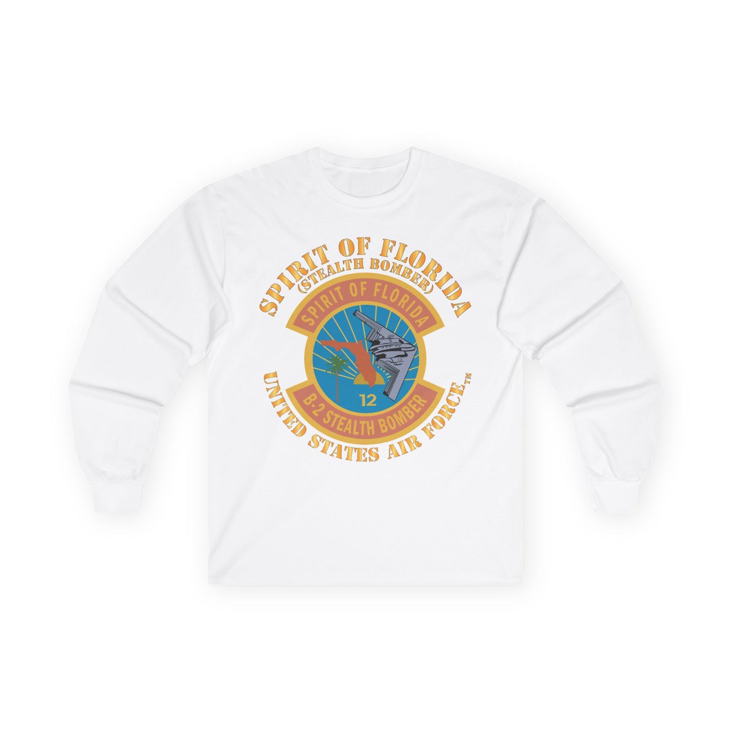 Unisex Ultra Cotton Long Sleeve Tee - USAF - B2 - Spirit of Florida - Stealth Bomber X 300