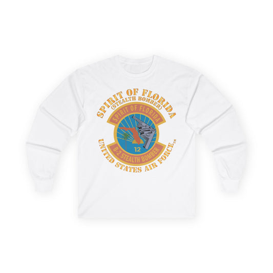 Unisex Ultra Cotton Long Sleeve Tee - USAF - B2 - Spirit of Florida - Stealth Bomber X 300