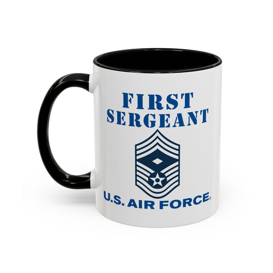 Accent Coffee Mug (11oz & 15oz) - USAF - First Sergeant (E9b) - 2020 - US Air Force w Text X 300