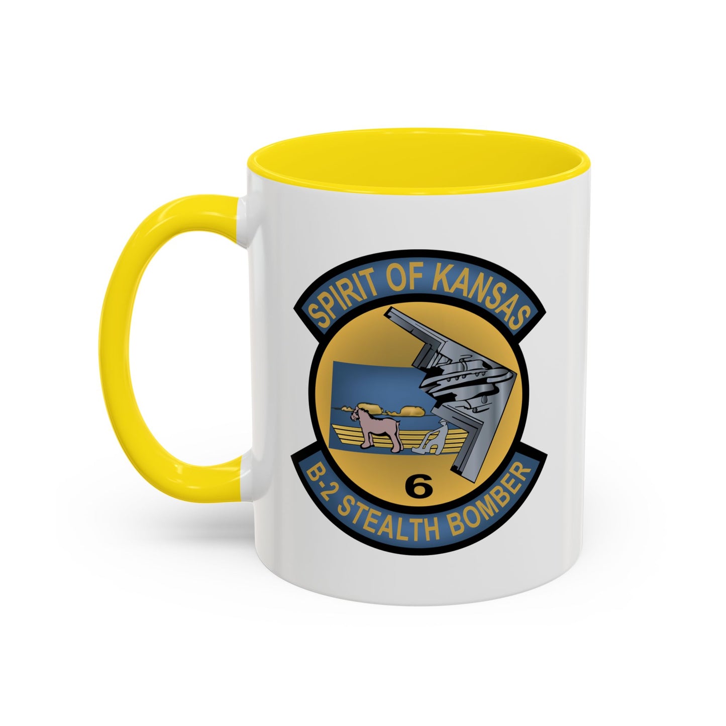 Accent Coffee Mug (11oz & 15oz) - USAF - B2 - Spirit of Kansas - Stealth Bomber wo txt X 300