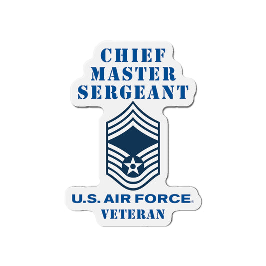 Die-Cut Magnet - USAF - Chief Master Sergeant (E9a) - 2020 - Veteran