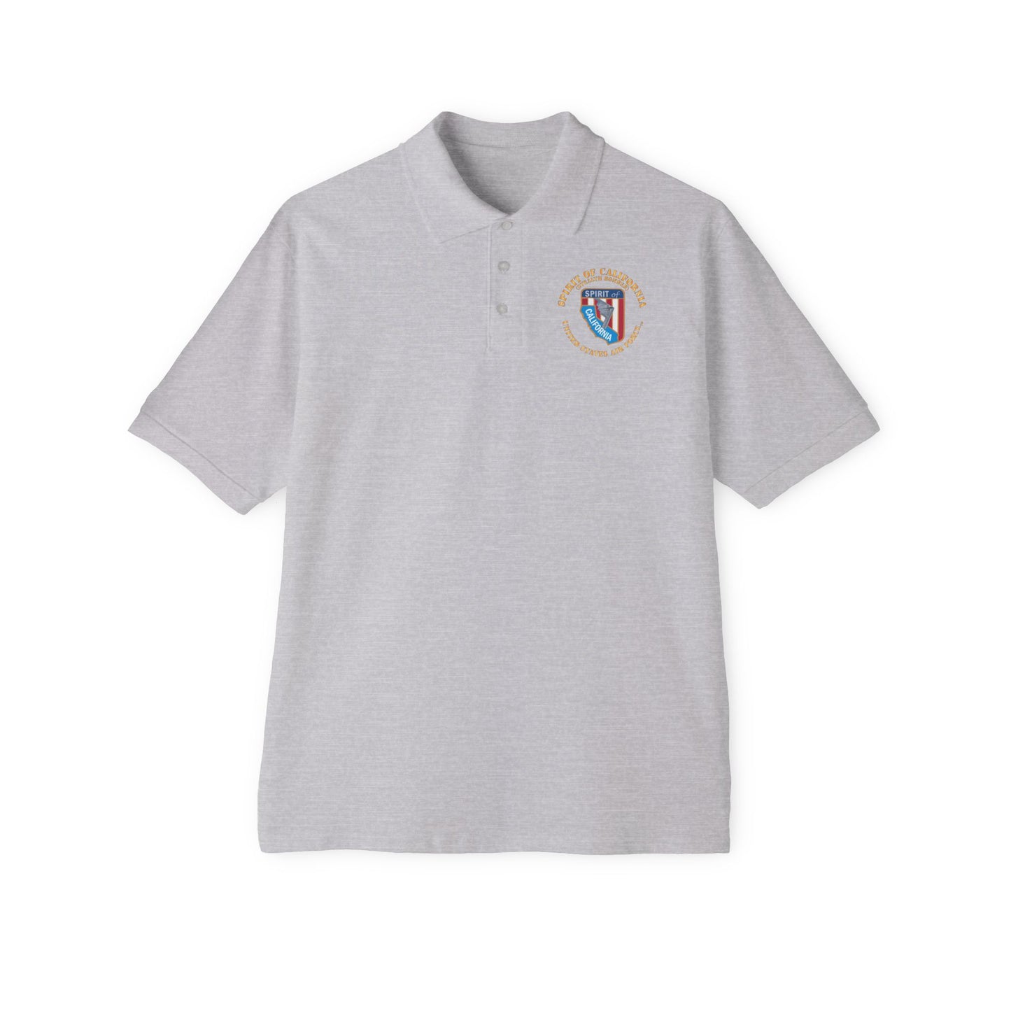Men's Piqué Polo - USAF - B2 - Spirit of California - Stealth Bomber X 300