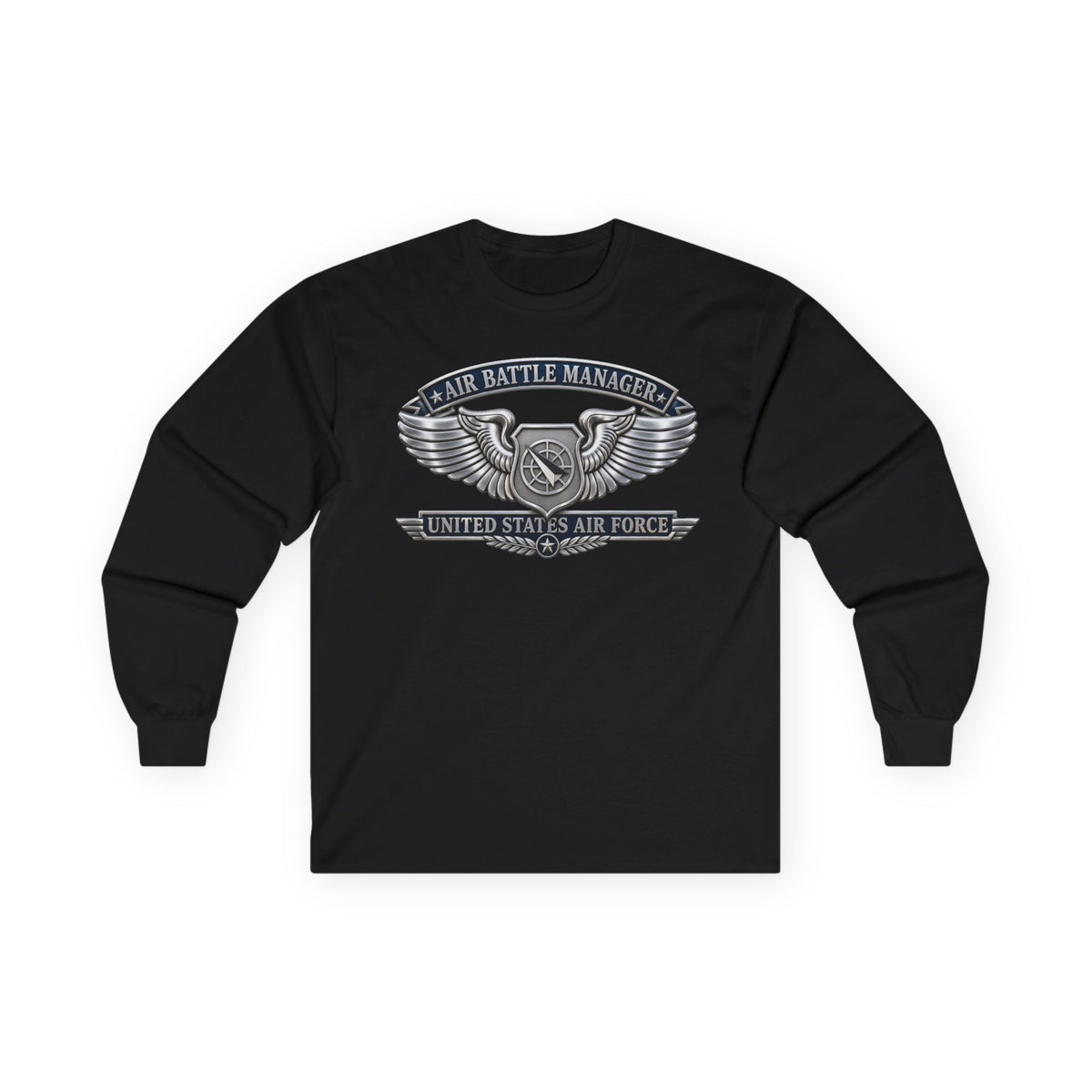 Unisex Ultra Cotton Long Sleeve Tee - USAF - Air Battle Manager Badge - United States Air Force- 3D - Enhanced