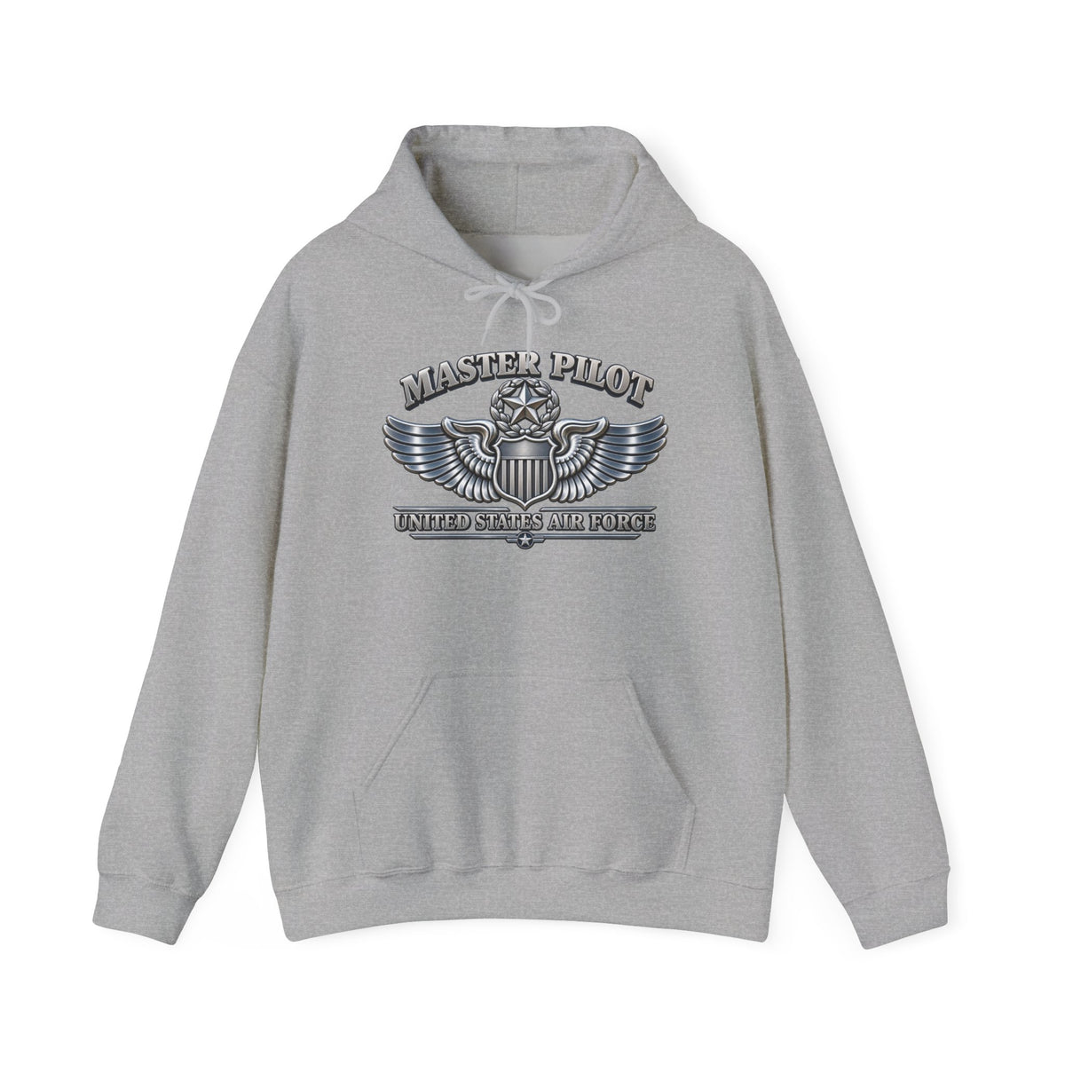 Unisex Heavy Blend Hooded Sweatshirt - USAF - Master Pilot Badge - United States Air Force - 3D - Enhanced