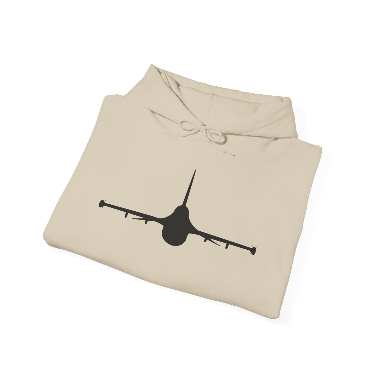 Unisex Heavy Blend Hooded Sweatshirt - Aircraft - F-16 - Front - Silhouette wo Txt X 300