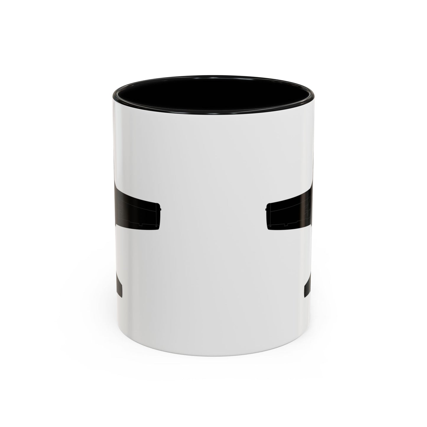 Accent Coffee Mug (11oz & 15oz) - Aircraft - T-37-Trainer - Bottom - Black - Metal X 300