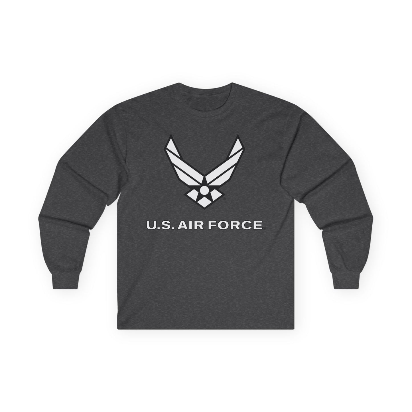 Unisex Ultra Cotton Long Sleeve Tee - USAF Logo, TM Txt - U S Air Force - LA