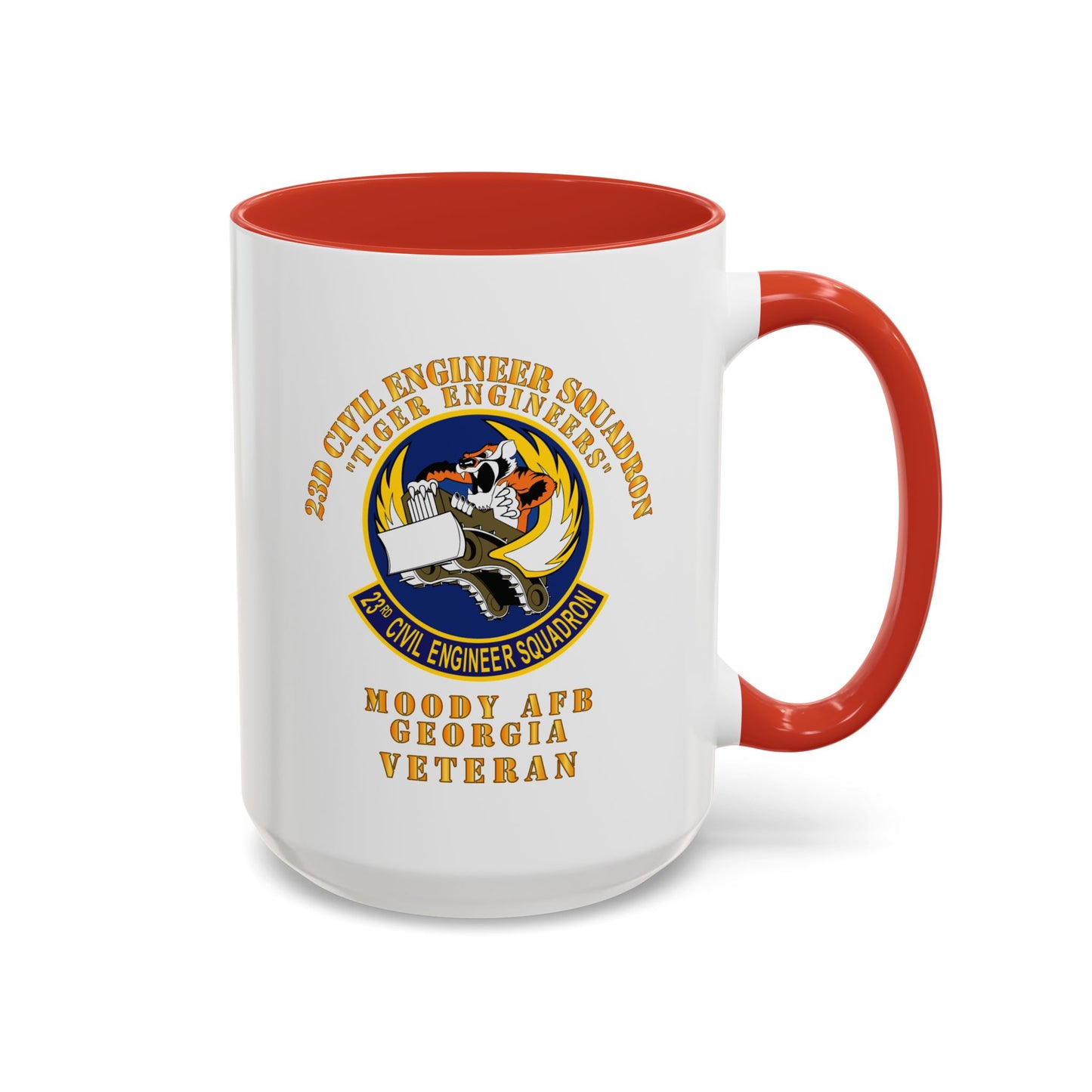 Accent Coffee Mug (11oz & 15oz) - USAF - 23d Civil Engineer Squadron - Tiger Engineers - Moody AFB, GA