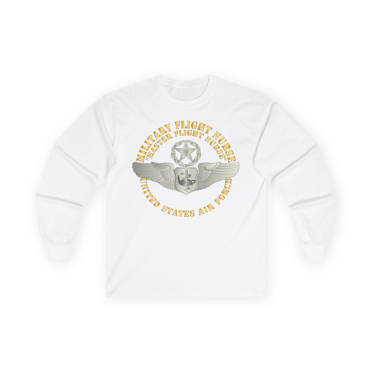 Unisex Ultra Cotton Long Sleeve Tee - USAF - Military Flight Nurse - Flight Nurse - Master
