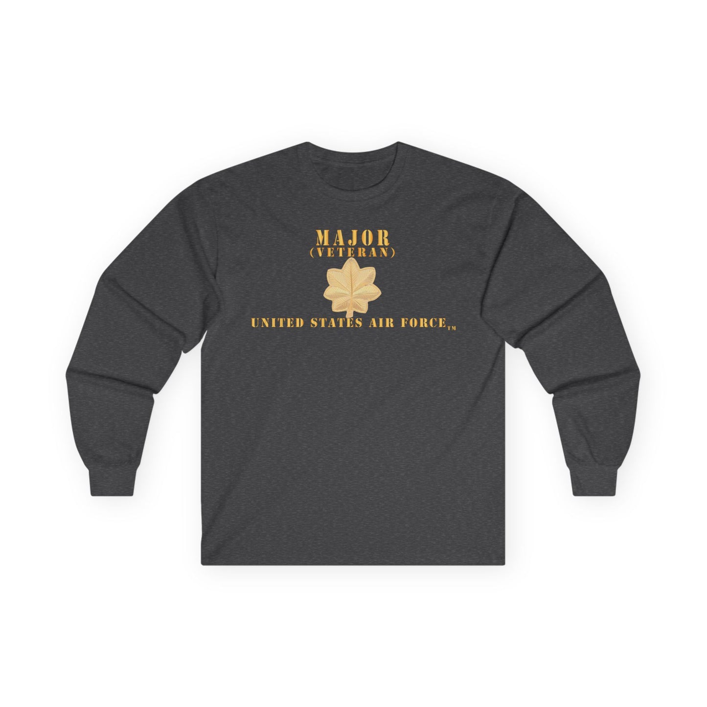 Unisex Ultra Cotton Long Sleeve Tee - USAF - Major - MAJ - Veteran X 300