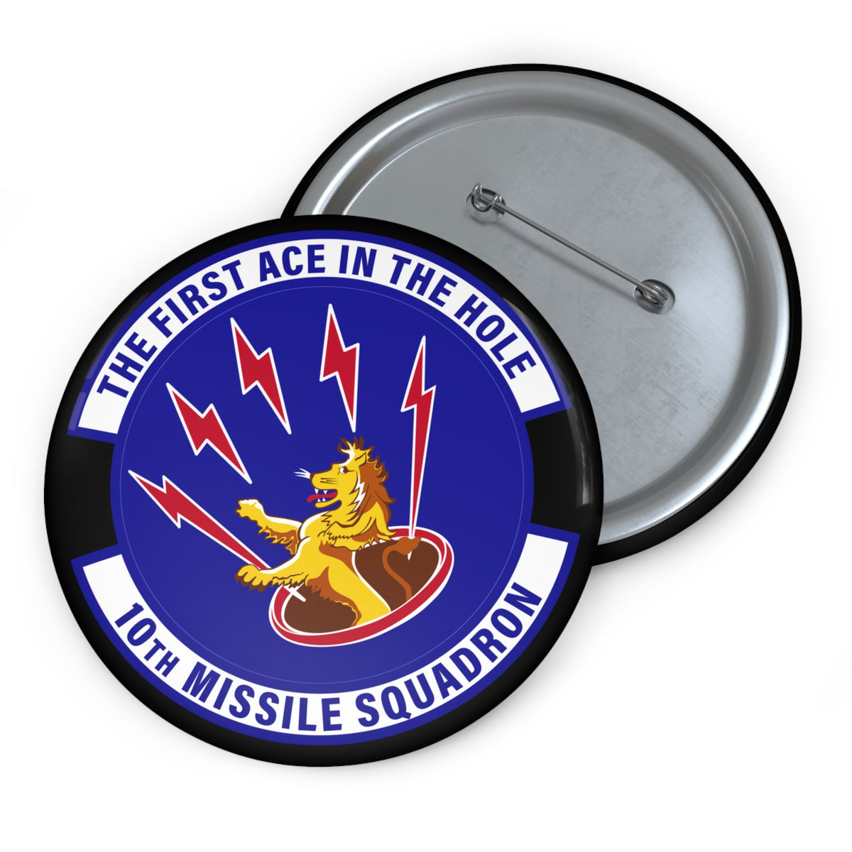 Custom Pin Button - USAF - 10th Missile Squadron wo txt