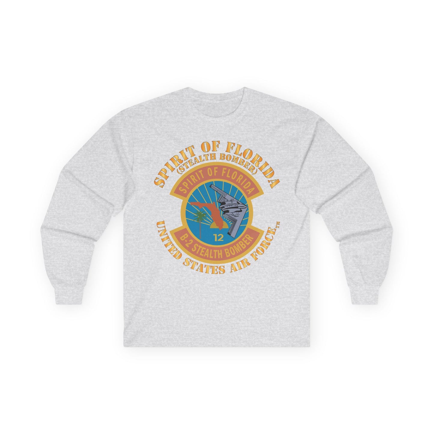 Unisex Ultra Cotton Long Sleeve Tee - USAF - B2 - Spirit of Florida - Stealth Bomber X 300