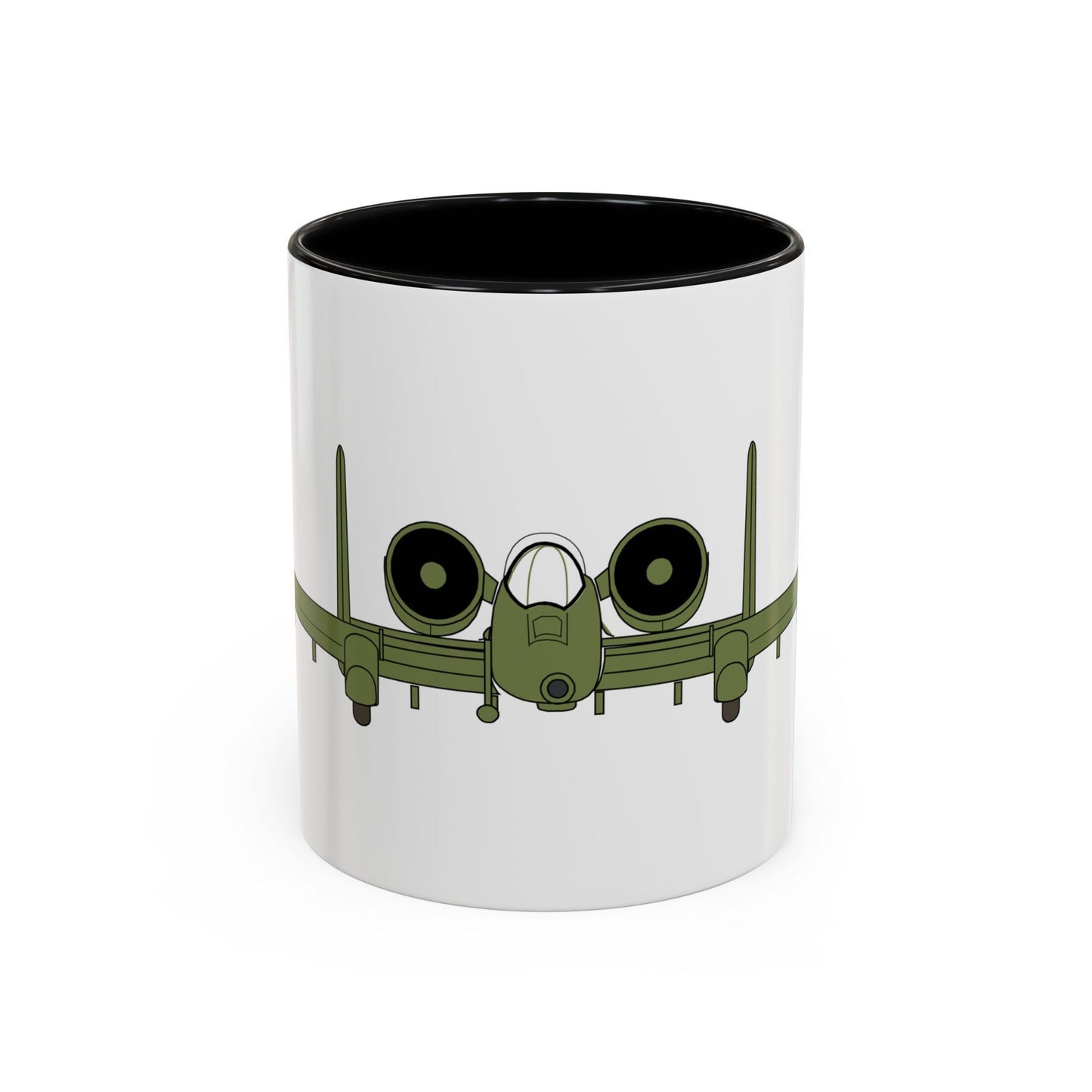 Accent Coffee Mug (11oz & 15oz) - Aircraft - USAF - A-10 Thunderbolt II - Front X 300