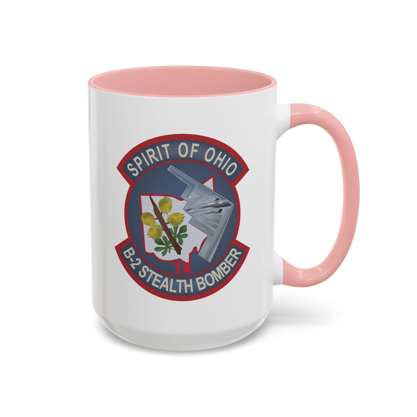 Accent Coffee Mug (11oz & 15oz) - USAF - B2 - Spirit of Ohio - Stealth Bomber wo txt X 300
