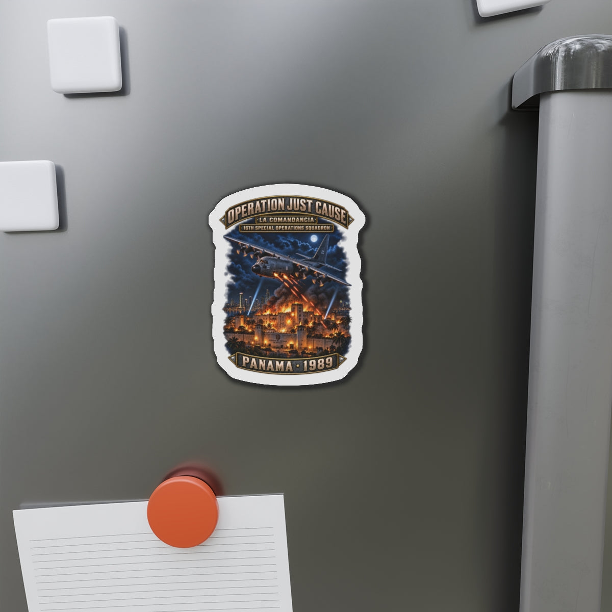 Die-Cut Magnet - SOF - 16th SOS - Panama Invasion 1989 - La Comandancia - 3D - Enhanced