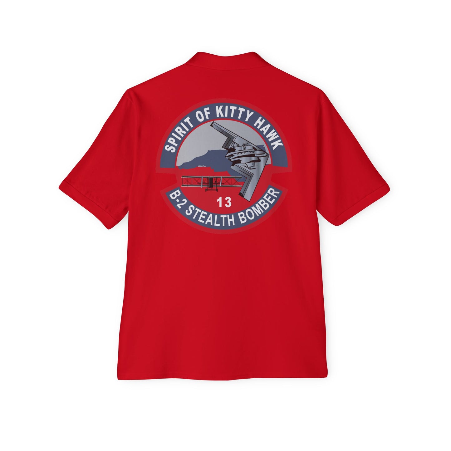 Men's Piqué Polo - USAF - B2 - Spirit of Kitty Hawk - Stealth Bomber wo txt X 300