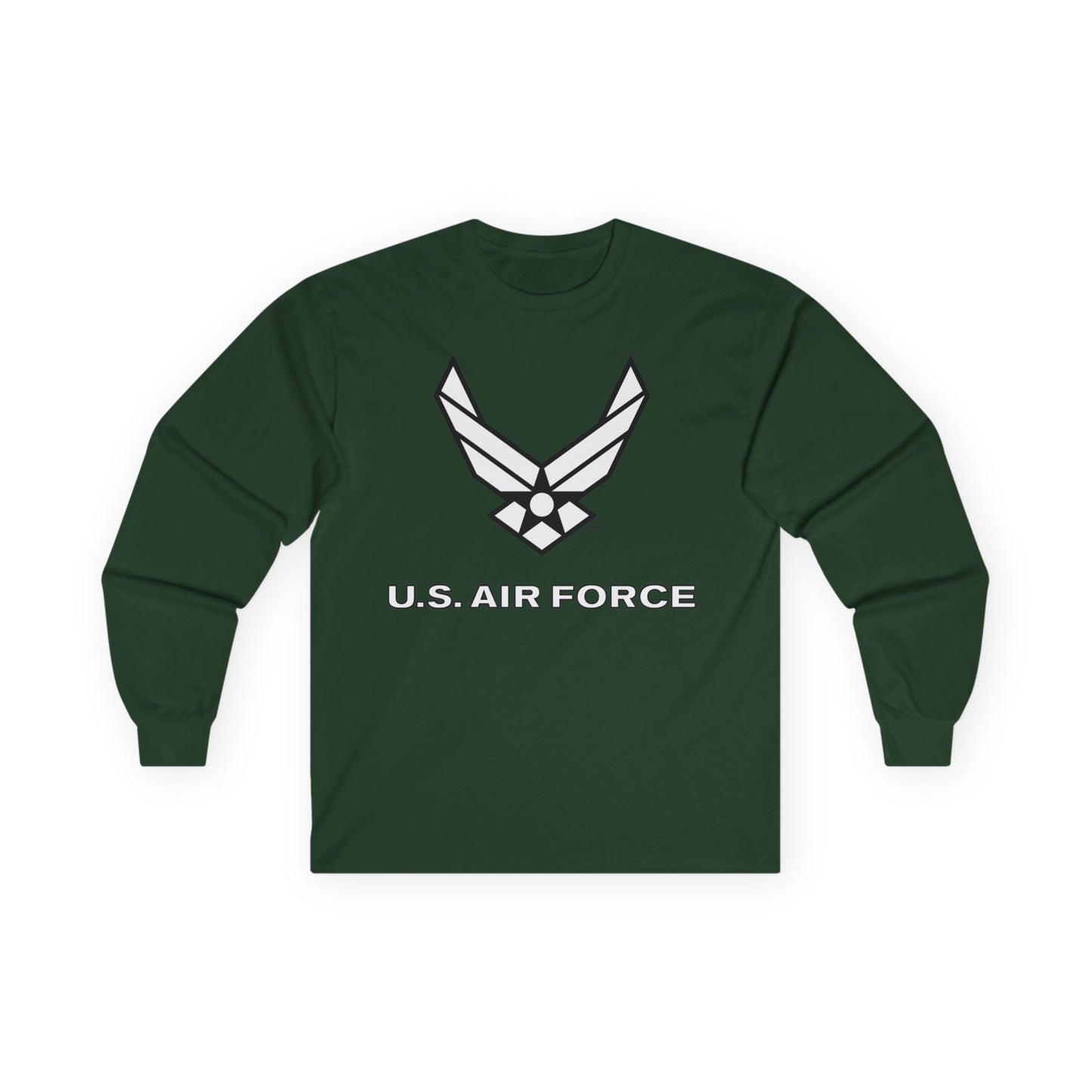 Unisex Ultra Cotton Long Sleeve Tee - USAF Logo, TM Txt - U S Air Force - LA