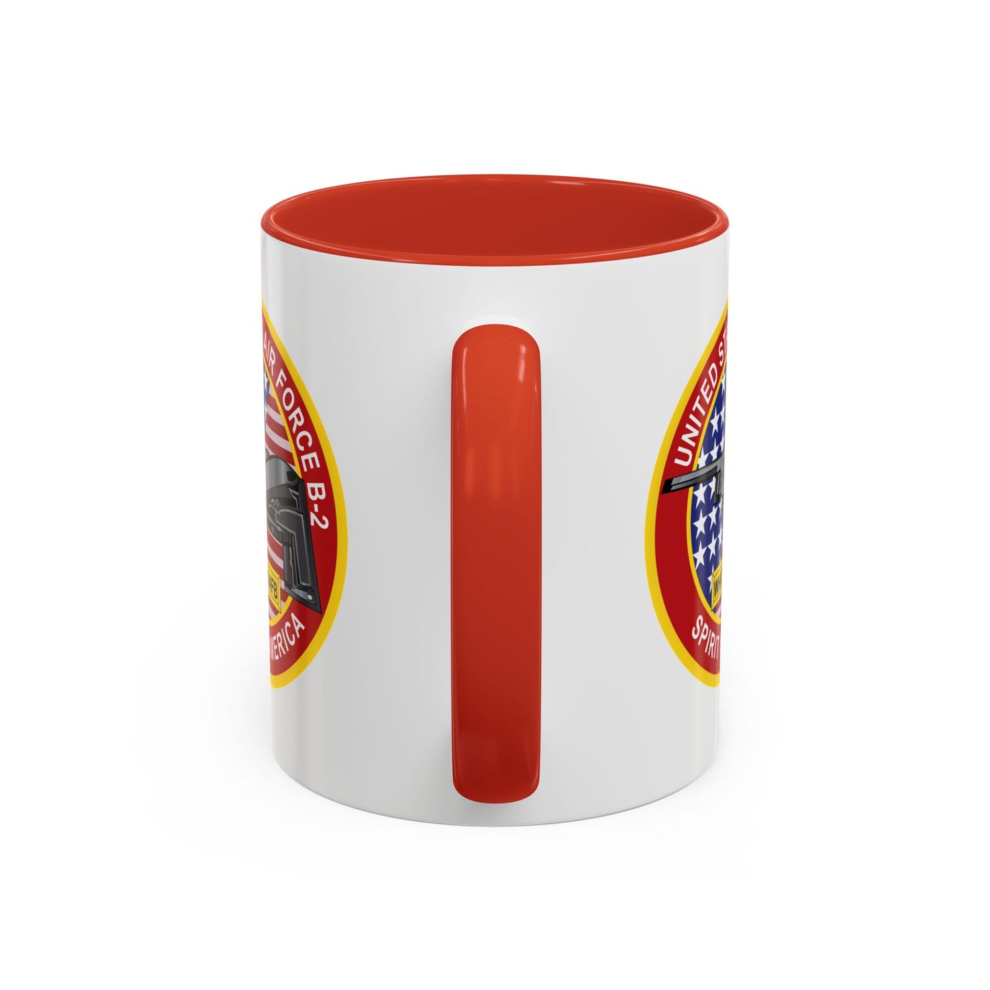 Accent Coffee Mug (11oz & 15oz) - USAF - B2 - Spirit - Stealth Bomber wo Txt