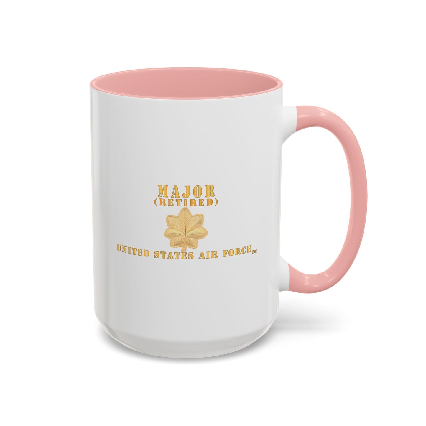 Accent Coffee Mug (11oz & 15oz) - USAF - Major - MAJ - Retired X 300