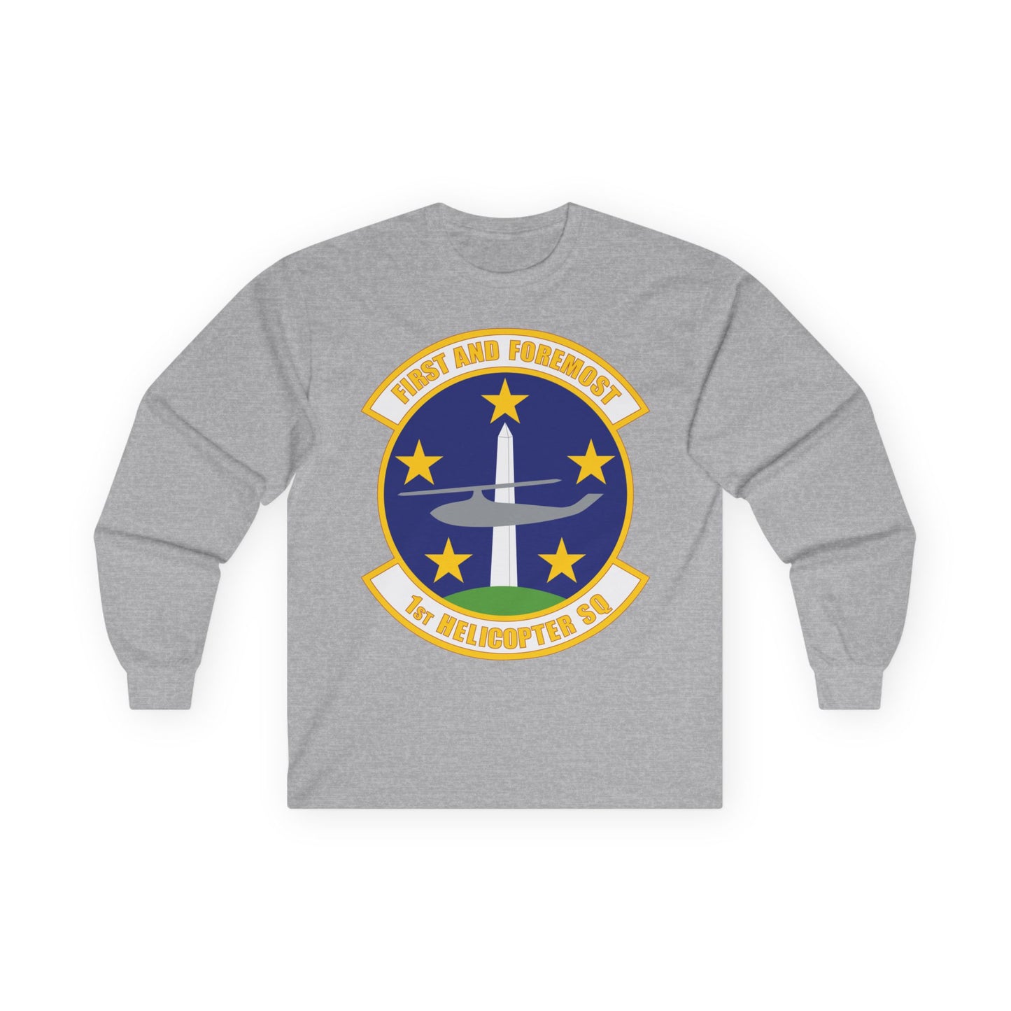 Unisex Ultra Cotton Long Sleeve Tee - USAF - 1st Helicopter Squadron (AFDW) wo txt