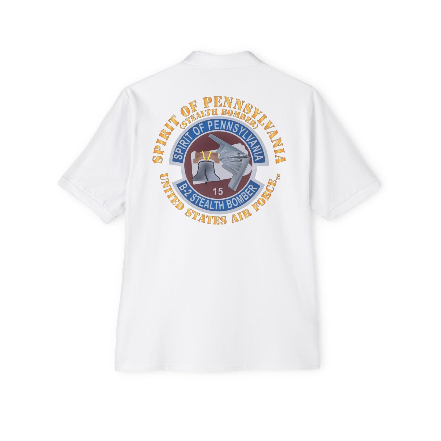Men's Piqué Polo - USAF - B2 - Spirit of Pennsylvania Stealth Bomber X 300