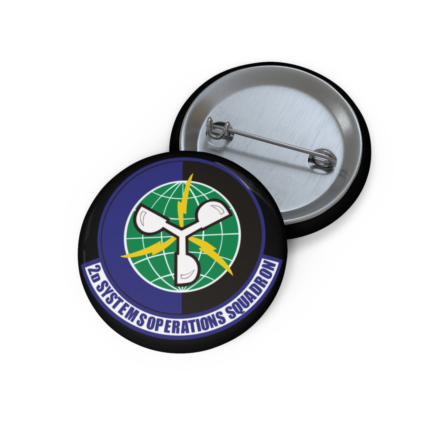 Custom Pin Button - USAF - 2d Systems Operations Squadron wo txt