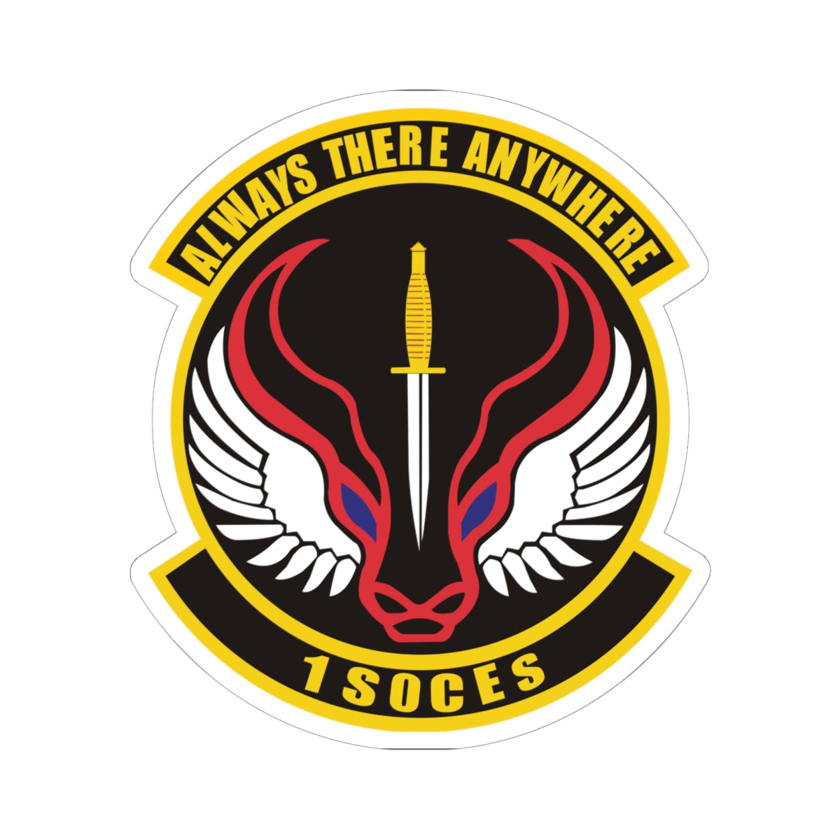Kiss-Cut Stickers - USAF - 1st Special Operations Civil Engineer Sq wo txt