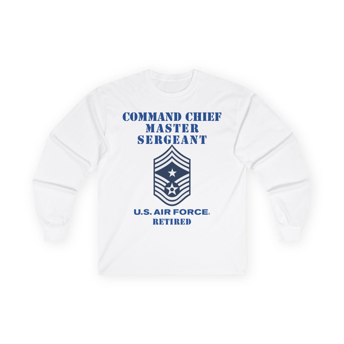 Unisex Ultra Cotton Long Sleeve Tee - USAF - Command Chief Master Sergeant (E9c) - 2020 - Retired