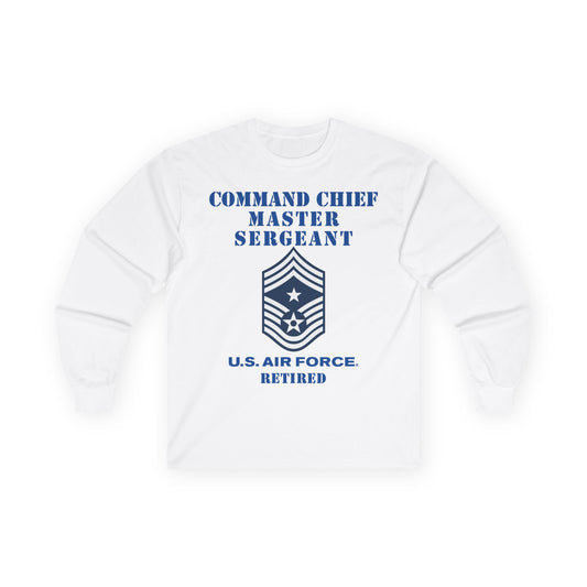Unisex Ultra Cotton Long Sleeve Tee - USAF - Command Chief Master Sergeant (E9c) - 2020 - Retired