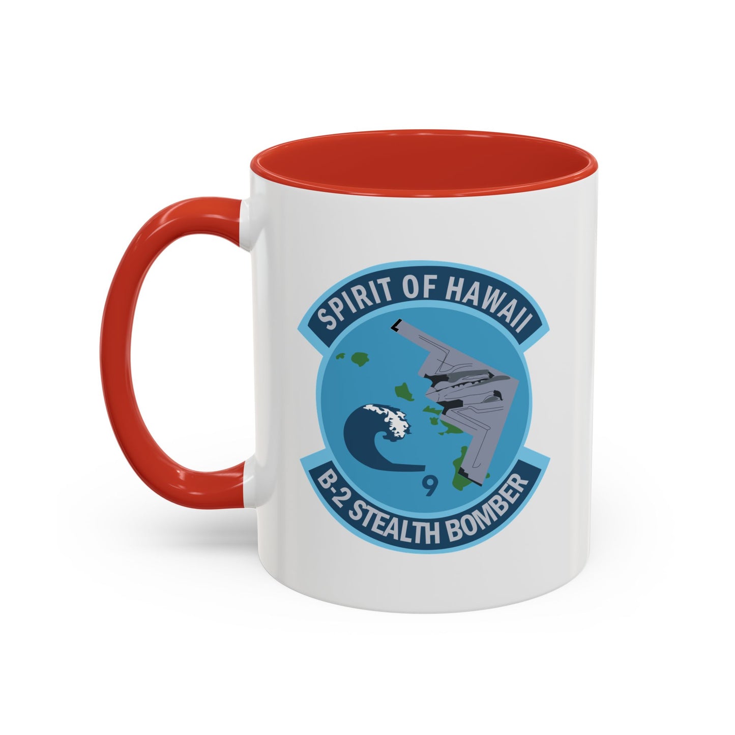 Accent Coffee Mug (11oz & 15oz) - USAF - B2 - Spirit of Hawaii - Stealth Bomber wo txt X 300