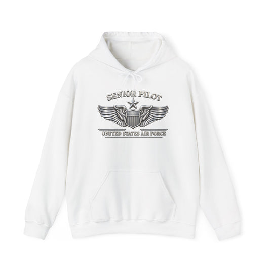 Unisex Heavy Blend Hooded Sweatshirt - USAF - Senior Pilot Badge - United States Air Force - 3D - Enhanced