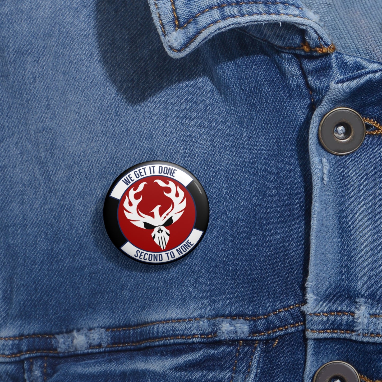 Custom Pin Button - USAF - 2d Audiovisual Squadron wo txt