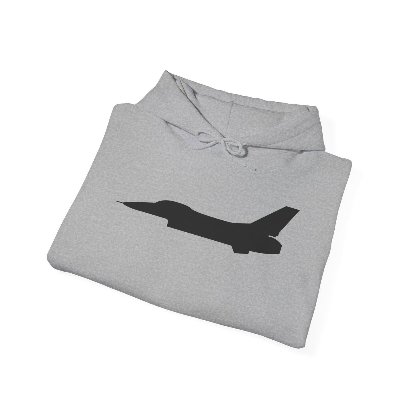 Unisex Heavy Blend Hooded Sweatshirt - Aircraft - F-16 - Side - Black - wo Txt X 300