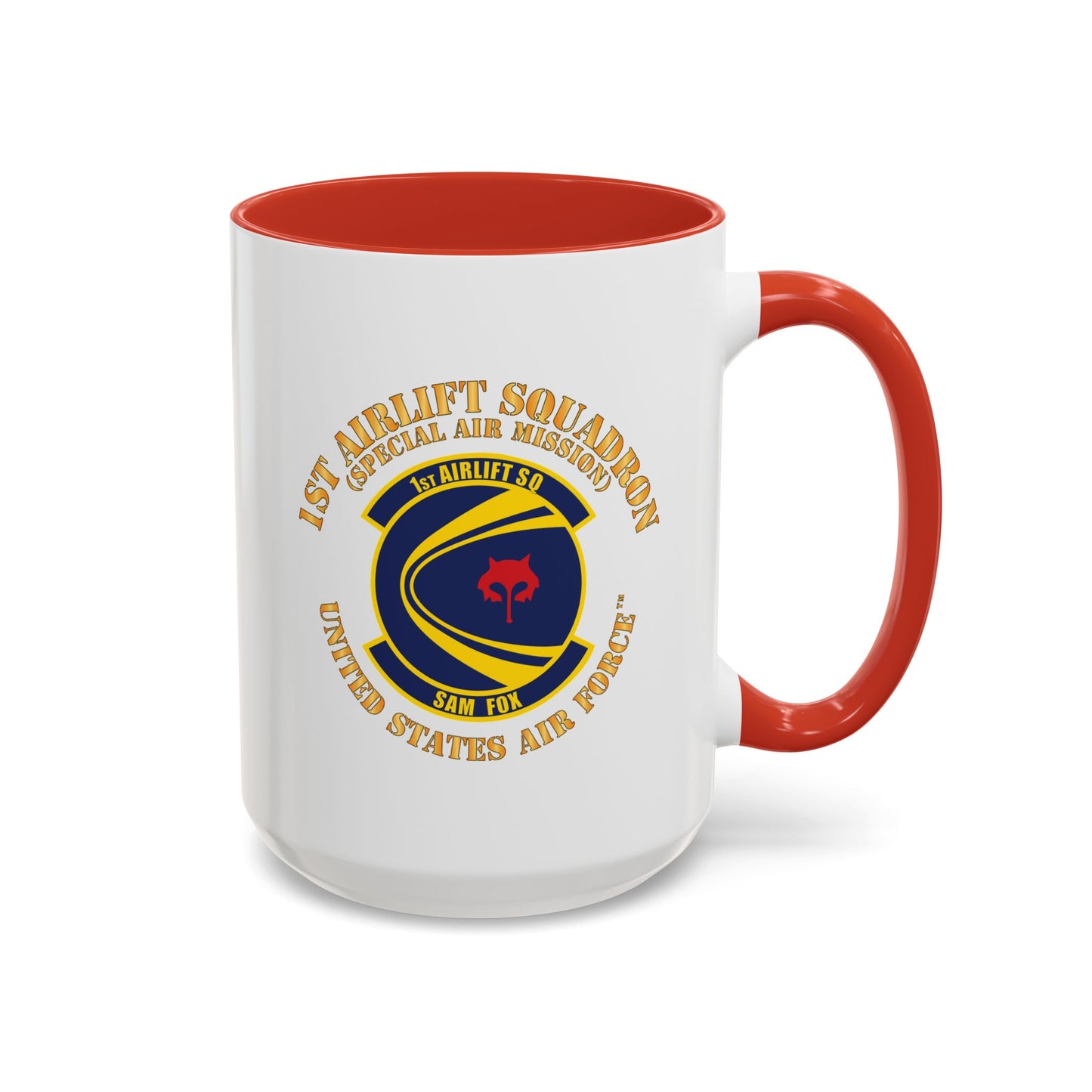 Accent Coffee Mug (11oz & 15oz) - USAF - 1st Airlift Squadron X 300